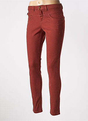 Pantalon slim poches marron ONE STEP femme