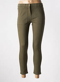 Pantalon 7/8 fermeture zippée sous rabat boutonné vert BURTON femme