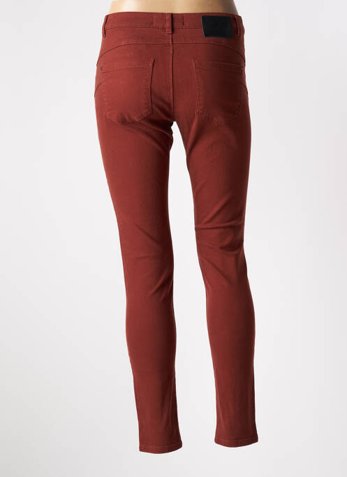 Pantalon slim marron ONE STEP pour femme