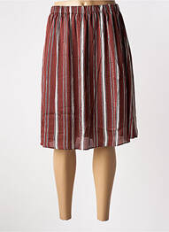 Jupe mi-longue taille haute marron SKATÏE femme