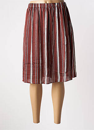 Jupe mi-longue taille haute marron SKATÏE femme