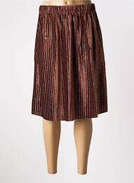 Jupe mi-longue coupe évasée marron SKATÏE femme