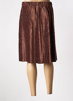 Jupe mi-longue coupe évasée marron SKATÏE femme