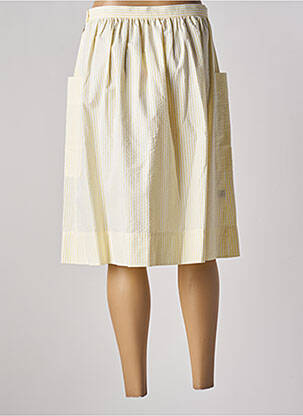 Jupe mi-longue fermeture zip latéral jaune COMPTOIR DES COTONNIERS femme