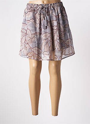 Jupe courte taille haute gris SKATÏE femme