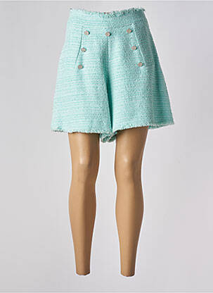 Short taille à pinces taille haute bleu WEILL femme