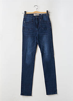Jeans coupe slim stretch taille haute bleu LOIS femme