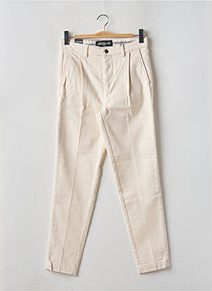 Pantalon chino tissage chiné taille normale beige CHEVIGNON homme