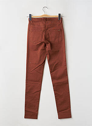 Pantalon slim taille haute taille haute marron CAROLL femme