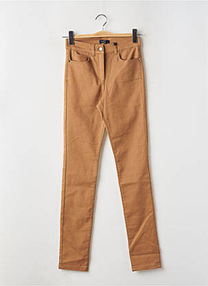 Pantalon slim skinny taille haute beige CAROLL femme