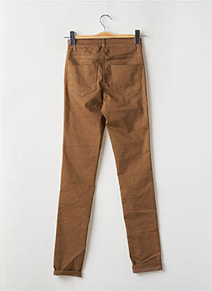 Pantalon slim taille haute taille haute marron CAROLL femme