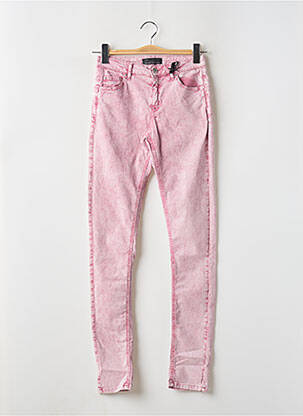 Jeans coupe slim rose IKKS pour femme