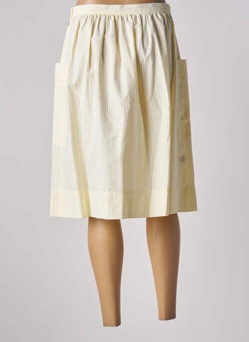 Jupe mi-longue fermeture zip latéral jaune COMPTOIR DES COTONNIERS femme
