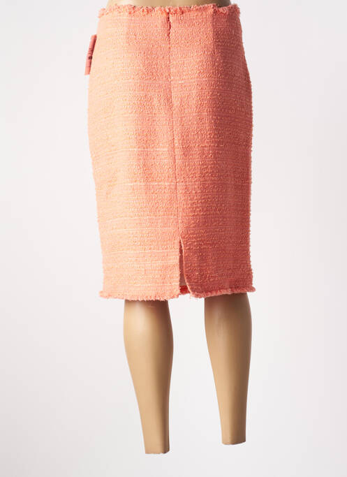 Jupe mi-longue taille à pinces orange WEILL femme