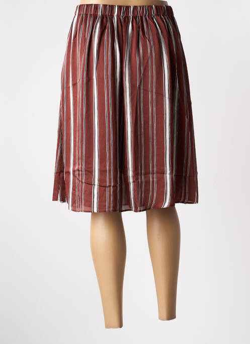 Jupe mi-longue marron SKATÏE pour femme