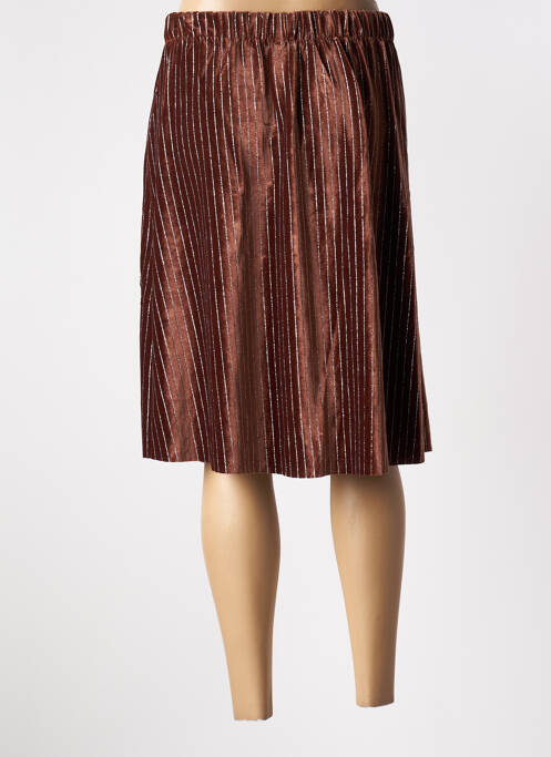 Jupe mi-longue marron SKATÏE pour femme
