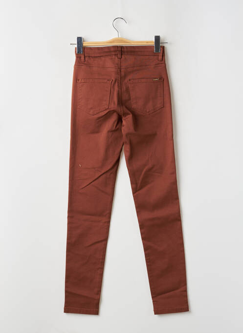 Pantalon slim marron CAROLL pour femme