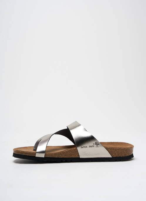 Tongs argent INTER-BIOS femme