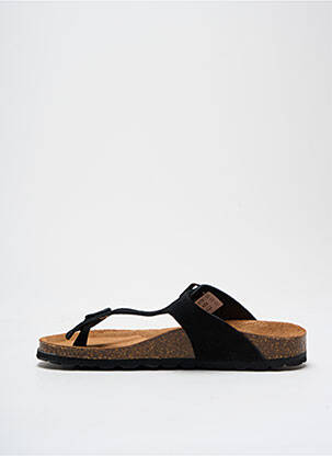 Tongs voute plantaire talon plat jusqu'à 3cm noir LA MAISON DE L'ESPADRILLE femme