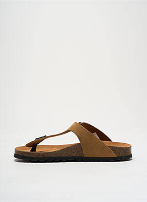 Tongs voute plantaire talon plat jusqu'à 3cm marron LA MAISON DE L'ESPADRILLE femme