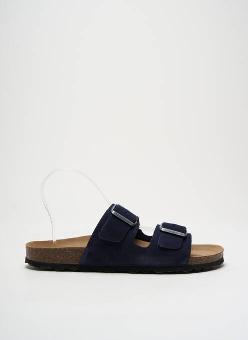 Mules/sabots nubuck bout ouvert bleu LA MAISON DE L'ESPADRILLE homme