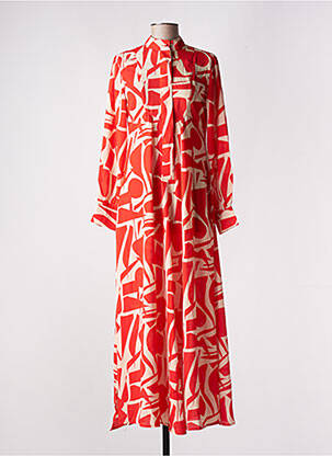 Robe longue manches longues manches longues rouge ONLY femme