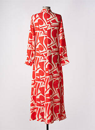 Robe longue manches longues manches longues rouge ONLY femme