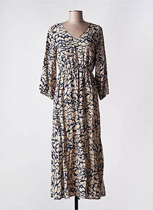 Robe longue manches longues manches longues bleu ONLY femme