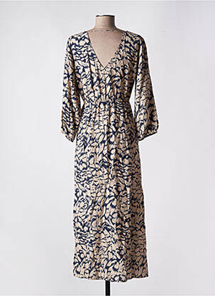 Robe longue manches longues manches longues bleu ONLY femme