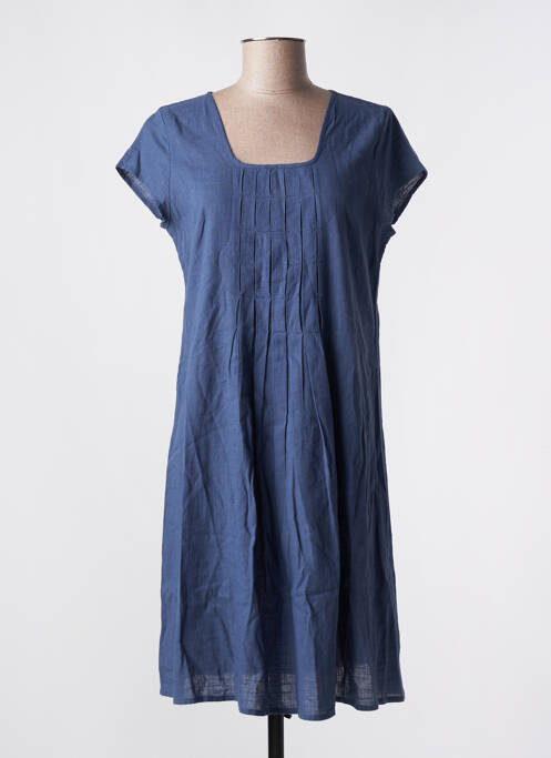 Robe mi-longue bleu MASSANA pour femme