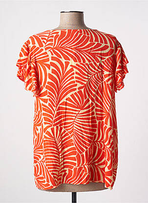 Blouse manches courtes manches courtes orange ONLY femme
