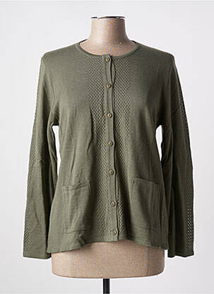 Gilet manches longues stretch vert GRIFFON femme