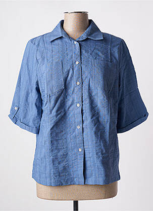 Chemisier manches courtes manches courtes bleu GRIFFON femme