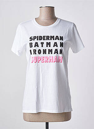 T-shirt coupe droite manches courtes blanc FAUBOURG 54 femme