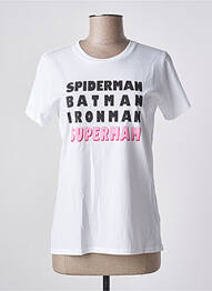 T-shirt coupe droite manches courtes blanc FAUBOURG 54 femme