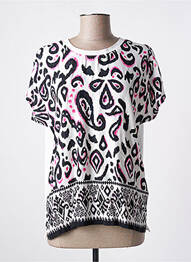 Top coupe fluide manches courtes blanc CECIL femme