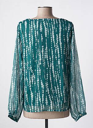 Blouse légère et transparente manches longues vert ONLY femme