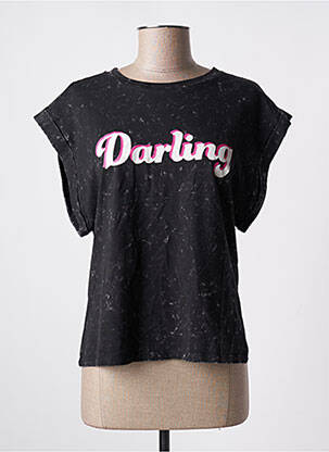 T-shirt coupe droite manches courtes noir ONLY femme