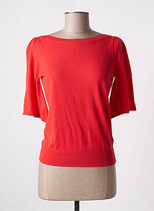 Pull col bateau manches courtes rouge KING LOUIE femme