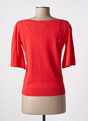 Pull col bateau manches courtes rouge KING LOUIE femme
