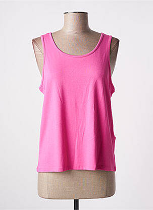 Top stretch sans manche rose ONLY femme
