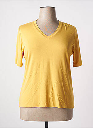Top stretch manches courtes jaune GRIFFON femme