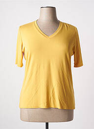Top tissage jersey manches courtes jaune GRIFFON femme