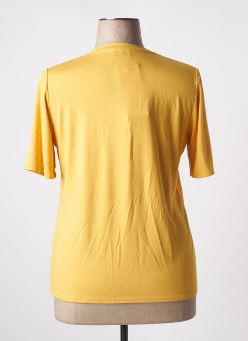 Top tissage jersey manches courtes jaune GRIFFON femme