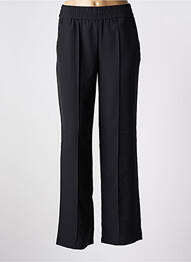 Pantalon droit tissage crêpe taille haute noir ONLY femme