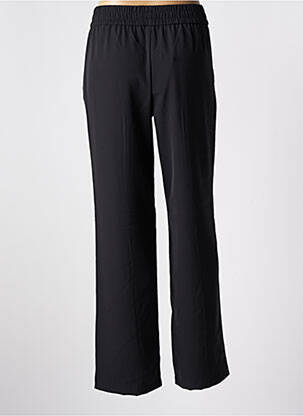 Pantalon droit tissage crêpe taille haute noir ONLY femme