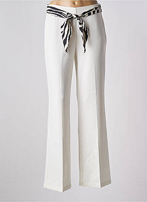 Pantalon flare stretch taille haute blanc ONLY femme