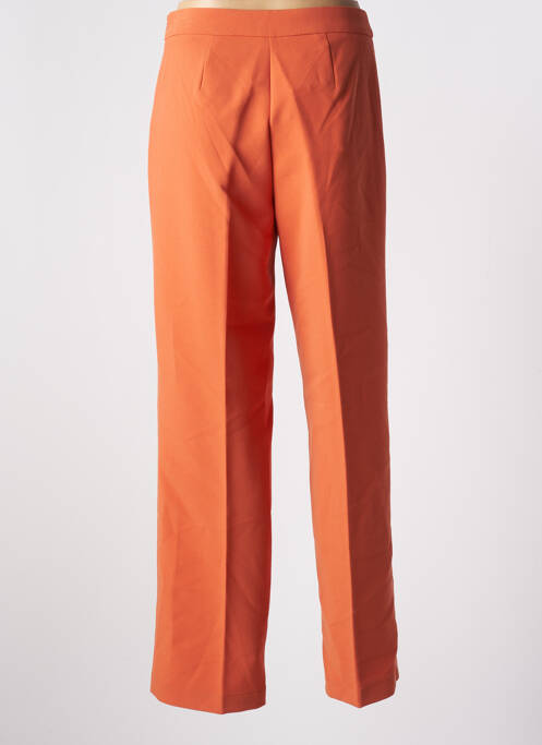 Pantalon droit tissage crêpe taille haute orange ONLY femme