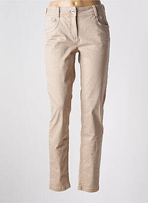 Jeans coupe slim stretch taille normale beige CECIL femme