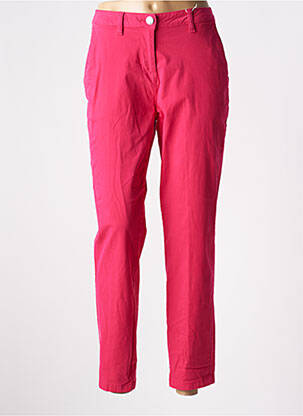 Pantalon chino tissage popeline taille normale rose CECIL femme